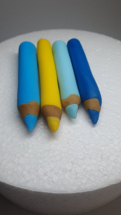 Zur Einschulung 4 Stifte Blau